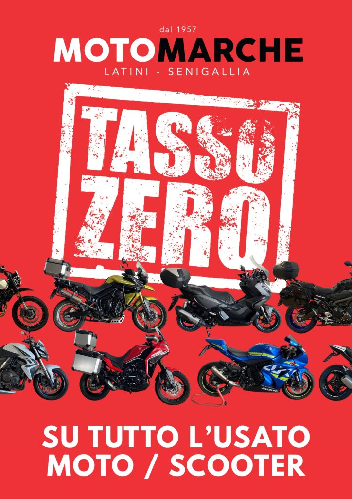 Approfitta della promo Tasso Zero su moto e scooter usati selezionati. Possibilità di finanziamento anche per tutto l’importo. Scopri le occasioni disponibili da Motomarche Senigallia.