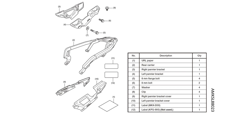 Portapacchi Originale Honda Africa Twin 1100 2020 2021